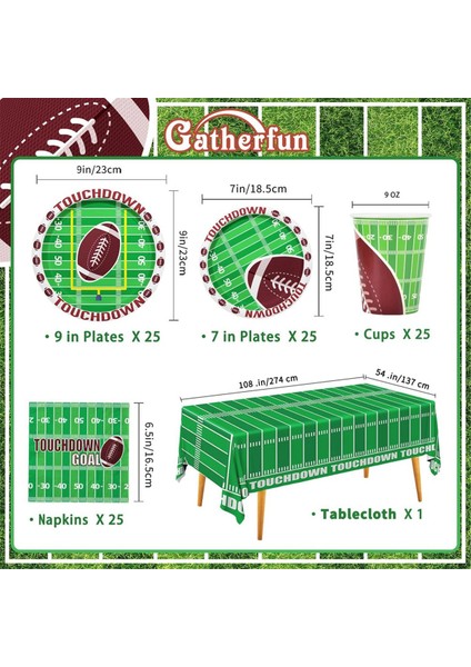 101 Parça Futbol Temalı Sofra Takımı Futbol Partisi Seti Futbol Maçı Veya Doğum Günü Partisi Için Mükemmel (Yurt Dışından) modelleri