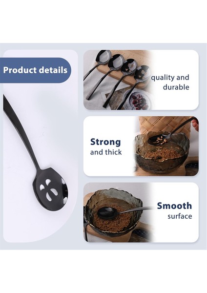 Parça Servis Kaşıkları ve Oluklu Kaşık Seti, 9 Inç Paslanmaz Çelik Servis Gereçleri Seti Büfe Ziyafet Mutfağı Için (Yurt Dışından) modelleri