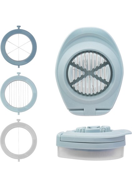 3'ü 1 Arada Çok Işlevli Yumurta Dilimleyici Yumurta Kesici Paslanmaz Çelik Bıçaklar ve Yumurta Dilimleyici Için Saklama Kutusu (Yurt Dışından)