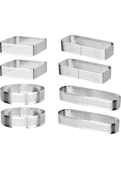 Parça Kek Halkası, Paslanmaz Çelik Tart Halkası, Çok Şekilli Pişirme Halkaları, Kendin Yap Pişirme ve Pişirme Için Yapışmaz Hamur Halkası Kalıbı (Yurt Dışından)