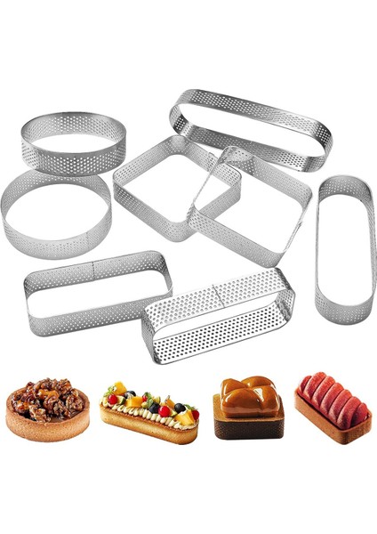 Parça Kek Halkası, Paslanmaz Çelik Tart Halkası, Çok Şekilli Pişirme Halkaları, Kendin Yap Pişirme ve Pişirme Için Yapışmaz Hamur Halkası Kalıbı (Yurt Dışından) fiyatları