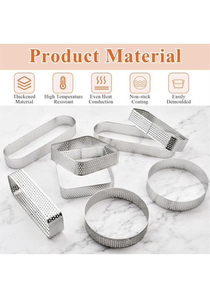 Parça Kek Halkası, Paslanmaz Çelik Tart Halkası, Çok Şekilli Pişirme Halkaları, Kendin Yap Pişirme ve Pişirme Için Yapışmaz Hamur Halkası Kalıbı (Yurt Dışından) indirimleri