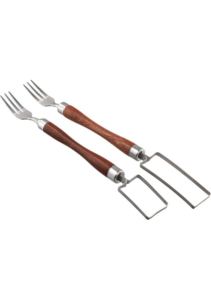 2'si 1 Arada Paslanmaz Çelik Meyve Kesici, Karpuz Çatal Dilimleme Aleti, Çift Başlı Meyve Çatal Dilimleyici Meyve Kesme Çatalı (Yurt Dışından) modelleri