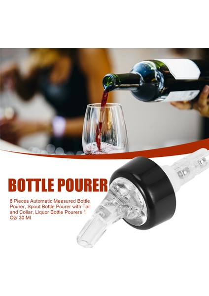 Parça Otomatik Ölçülü Şişe Dökücü, Kuyruklu ve Yakalı Ağızlı Şişe Dökücü, 1 Oz/ 30 ml Likör Şişe Dökücüler (Yurt Dışından) fırsatları