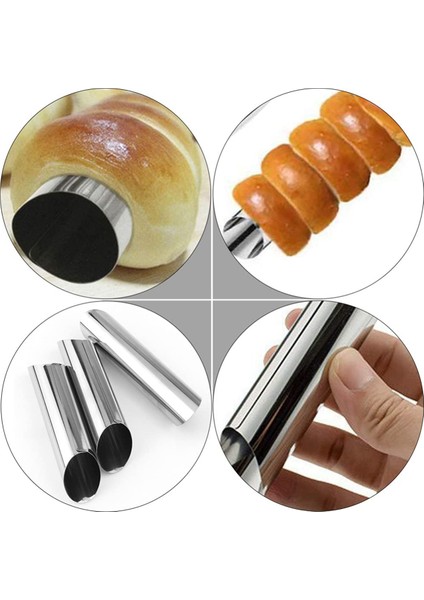30 Adet Brioche Çörekler Brioche Ekmeği Cannoli Tüpleri Paslanmaz Çelik Cannoli Kalıpları Yapışmaz Krem Boynuz Danimarka Pasta Kalıbı (Yurt Dışından) indirimleri