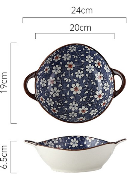 Çift Kulaklı Çorba Kasesi, Seramik Ev Tipi Düzensiz Şekilli Kase, Ev Tipi Salata Erişte Izgara Kasesi Ramen Kasesi, B (Yurt Dışından) indirimleri