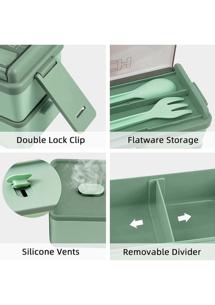 Yetişkinler ve Çocuklar Için Bento Öğle Yemeği Kutusu, Sızdırmaz Yemek Hazırlama Porsiyon Kontrol Kutuları, Bölmeli Ince Kap Stili (Yurt Dışından) fiyatları