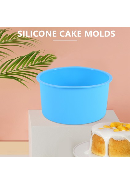 Silikon Mini Kek Kalıpları 4 Inç Yuvarlak Fırın Tepsisi Yapışmaz Silikon Fırın Kalıbı Fırın Tepsisi Yeniden Kullanılabilir Mavi, 6'lı Set (Yurt Dışından) fiyatları