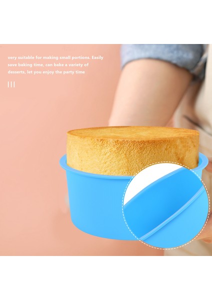 Silikon Mini Kek Kalıpları 4 Inç Yuvarlak Fırın Tepsisi Yapışmaz Silikon Fırın Kalıbı Fırın Tepsisi Yeniden Kullanılabilir Mavi, 6'lı Set (Yurt Dışından) modelleri