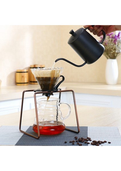 Filtre Bardak Tutucu Raf Geometrisi Kahve Damlatıcı Standı V60 Damlama Metal Özel Çerçeve Barista Bronz (Yurt Dışından) indirimleri
