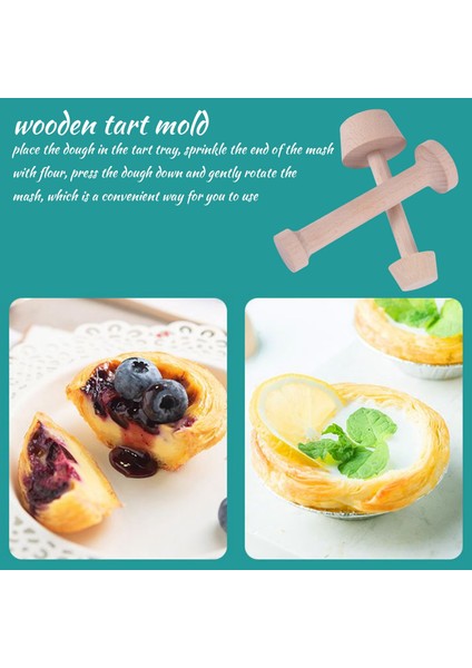 Parça Ahşap Tart Tamper Seti Tart Tepsisi Ahşap Kalıplar Yumurta Tartları Tamper Hamur Işleri Aletleri Tart Tamper Kendin Yap Kek Hamur Işleri Aletleri (Yurt Dışından) indirimleri