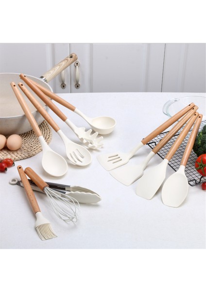 Şef Silikon Mutfak Gereçleri Seti, 34 Parçalı Isıya Dayanıklı Mutfak Aletleri ve Rende Krem Beyazı (Yurt Dışından) indirimleri