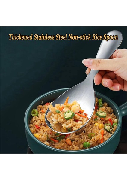 Kaşık Paslanmaz Çelik Pirinç Kaşığı Kalın Yapışmaz Ev Tipi Yapışmaz Pirinç Kaşığı Paslanmaz Çelik Mutfak Eşyaları (Yurt Dışından) modelleri