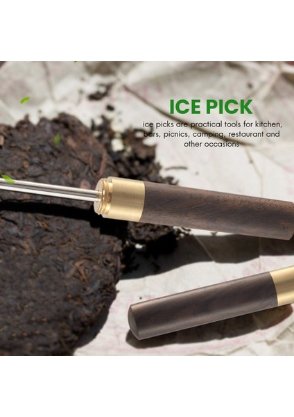 Kamp ve Restoranlar Için Ahşap Saplı ve Güvenlik Kılıflı 3 Adet Paslanmaz Çelik Buz Kıracağı Mutfak Aleti Buz Kıracağı (Yurt Dışından) indirimleri