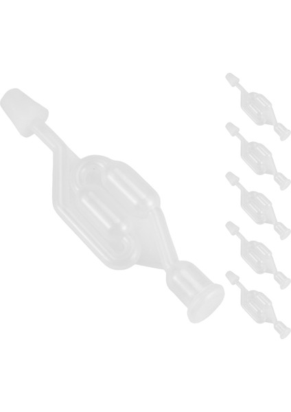 Şarap Yapımı, Bira Demleme Camı ve Damacana Fermentörü Için 6 S Şeklinde Kauçuk Tıpalı Egzoz Contası Vanası ve Çift Hava Kilidi (Yurt Dışından)