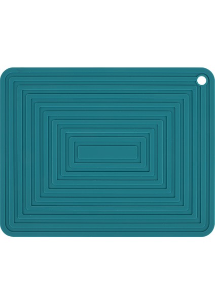 Büyük Silikon Tencere Tutucu Kare Kalın Isı Yalıtım Pedi Kaymaz Oluklu Mutfak Masa Matı (Yeşil) (Yurt Dışından)