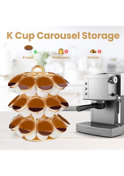 Kahve Pod Tutucu, K Kupası Tutucular, K Kupalarıyla Uyumlu Kahve Pod Saklama (27 Pod), 360 Derece Dönebilen Kahve Tutucu (Yurt Dışından) indirimleri