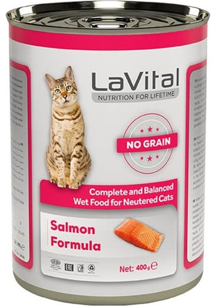 La Vital LaVital Sterilised Tahılsız Somonlu Kısır Kedi Konservesi 400 Gr fiyatları