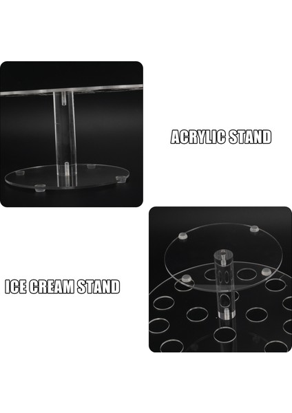 16 Tutucu Akrilik Dondurma Külahı/suşi El Rulosu Standı Şeffaf (Yurt Dışından) indirimleri