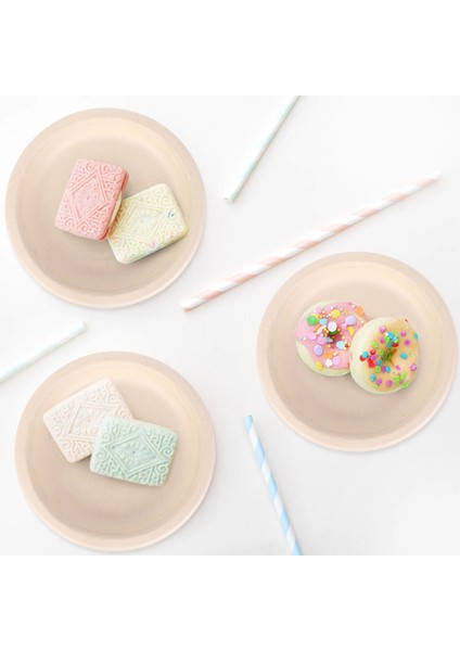 100 Paket 7 Inç Kompostlanabilir Tek Kullanımlık Yuvarlak Bagas Kağıt Tabaklar, Biyolojik Olarak Parçalanabilir Şeker Kamışı Lifi (Yurt Dışından) fiyatları