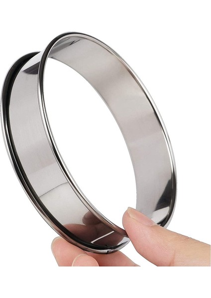 3,15 Inç Muffin Halkaları Crumpet Halkaları, 8 Adet Paslanmaz Çelik Muffin Halka Kalıpları Çift Açılmış Tart Halkaları Yuvarlak Tart Halkası (Yurt Dışından) fiyatları