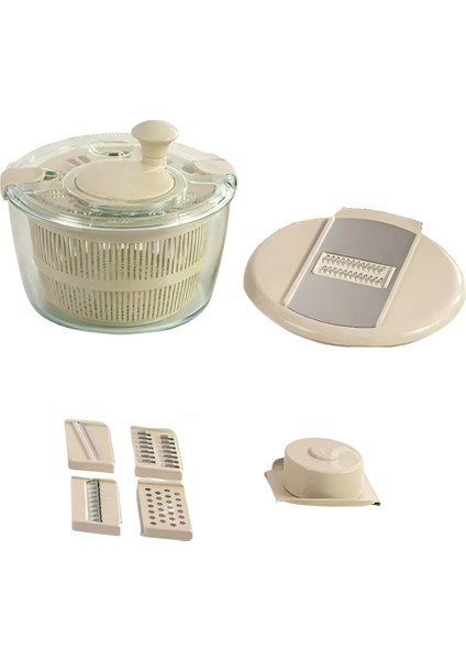 Yüksek Sıcaklık Sebze Kurutucusu Çok Fonksiyonlu Rende Meyve ve Sebze Süzgeç Sepeti Mutfak Lavabosu Süt Beyazı (Yurt Dışından)