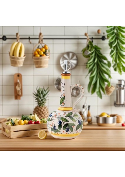 Seramik Zeytinyağı Dağıtıcı Şişe 23OZ, Zeytinyağı Dağıtıcı Şişe Seramik, Paslanmaz Çelik Ağızlı Seramik Yağ Dağıtıcı (Yurt Dışından) fırsatları