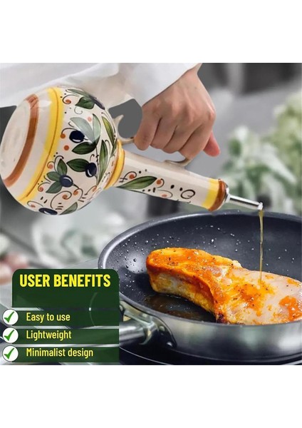 Seramik Zeytinyağı Dağıtıcı Şişe 23OZ, Zeytinyağı Dağıtıcı Şişe Seramik, Paslanmaz Çelik Ağızlı Seramik Yağ Dağıtıcı (Yurt Dışından) indirimleri