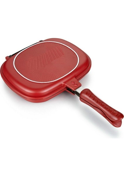 Kare Çift Taraflı Kızartma Tavası, Mutfak Yapışmaz Pişirme Krep Tavası Omlet Tepsileri, Iç/dış Mekan Kamp Sandviçi 32 cm (Yurt Dışından) fırsatları