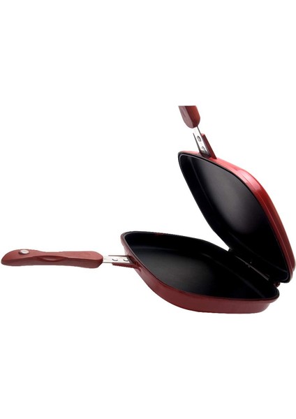 Kare Çift Taraflı Kızartma Tavası, Mutfak Yapışmaz Pişirme Krep Tavası Omlet Tepsileri, Iç/dış Mekan Kamp Sandviçi 32 cm (Yurt Dışından) indirimleri