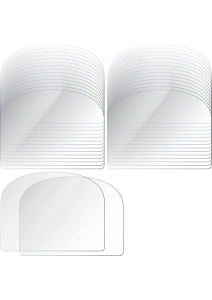 80 Adet Plastik Şeffaf Yumuşak Kazıyıcı Kek Kreması Kazıma Tabağı Pişirme Yuvarlak Kenar Kesici Elastik Pişirme Kazıyıcı (Yurt Dışından)