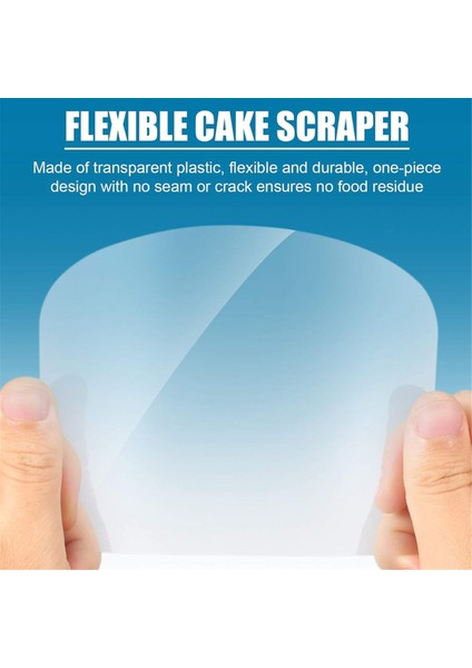 80 Adet Plastik Şeffaf Yumuşak Kazıyıcı Kek Kreması Kazıma Tabağı Pişirme Yuvarlak Kenar Kesici Elastik Pişirme Kazıyıcı (Yurt Dışından) fiyatları