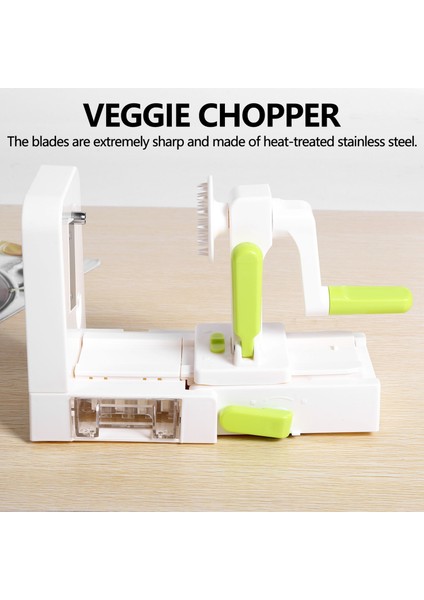 Bıçaklı Sebze Spiral Kesici Katlanır Sebzeli Makarna ve Spagetti Patates Sebze Spiral Kesici Kabak Dilimleyici (Yurt Dışından) indirimleri