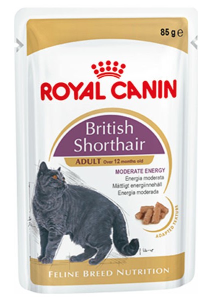 British Shorthair Adult Pouch Yetişkin Kedi Konservesi 85 Gr