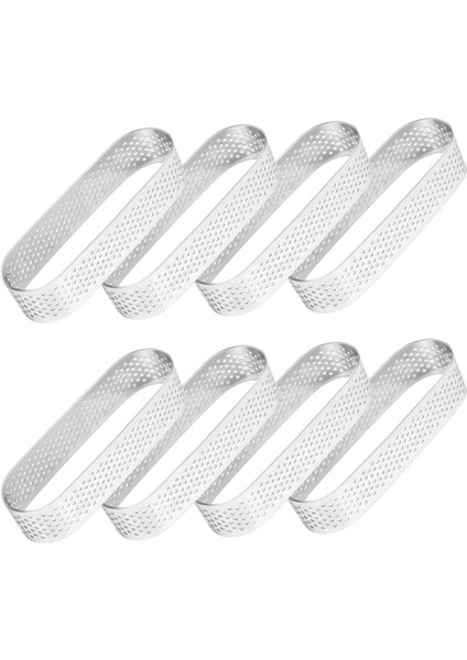 8 Adet Oval Tartlet Kalıbı Fransız Tatlısı Mus Meyveli Turta Tart Halkası Kiş Kek Kalıbı, Paslanmaz Çelik Tart Mus Halkası (Yurt Dışından) fiyatları