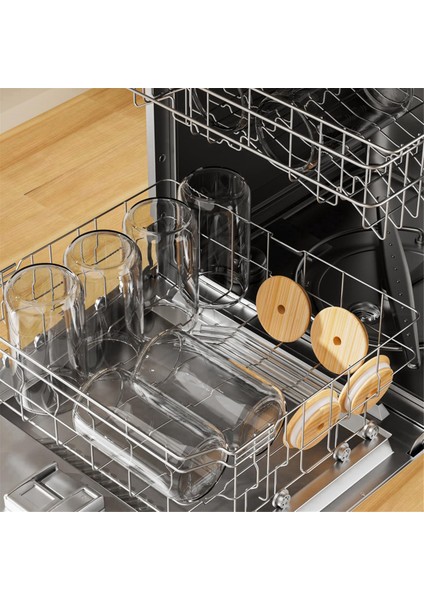 Parçalı Cam Seti, Kapaklı Kavanoz Şeklinde Cam, Pipet, Arkadaşlarınız ve Akrabalarınız Için Şık Bir Hediye (Yurt Dışından)