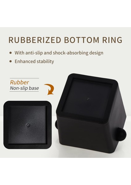 Espresso Knock Box Kare Yüksek Yan Duvar Sıçrama Önleyici Tasarım Knock Box Darbe Emici Kaymaz Knock Box Espresso (Yurt Dışından) modelleri