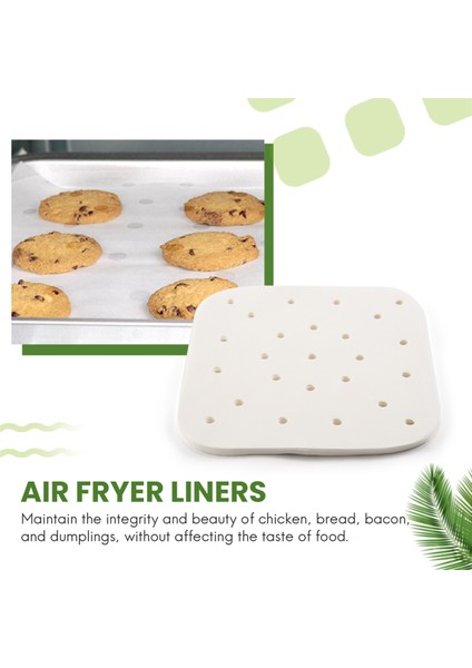 100 Adet Hava Fritözü Parşömen Kağıdı Delikli Ağartılmamış Kare Hava Fritözü Kaplamaları Buharlı Parşömen Kaplaması (Yurt Dışından) modelleri