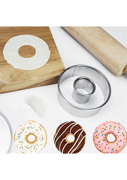 Kendin Yap Paslanmaz Çelik Donut Kalıbı Pasta Dekorasyonu Pişirme Aracı Tatlılar Ekmek Kesici Makinesi Mutfak Ev Pişirme Malzemeleri (Yurt Dışından) indirimleri