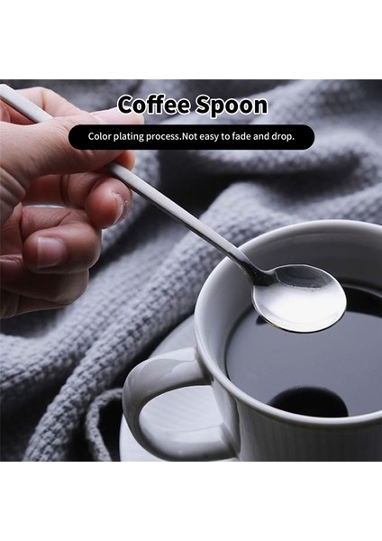 1 Adet/set Kahve Kepçesi 304 Paslanmaz Çelik Uzun Saplı Kahve Kaşığı Tatlı Çay Kaşığı Seti Mutfak Aksesuarları Gümüş S (Yurt Dışından) fırsatları