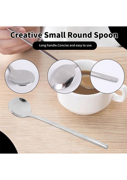 1 Adet/set Kahve Kepçesi 304 Paslanmaz Çelik Uzun Saplı Kahve Kaşığı Tatlı Çay Kaşığı Seti Mutfak Aksesuarları Gümüş S (Yurt Dışından) indirimleri