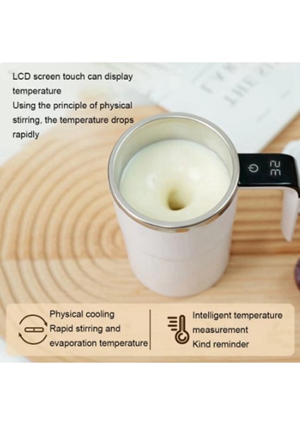Akıllı Sıcaklık Ölçer Manyetik Otomatik Karıştırma Kabı Elektrikli Taşınabilir Kahve Kupası Süt Zamanı Kupası (Yurt Dışından) indirimleri