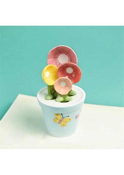 Seramik Ölçü Kaşığı Pişirme Gıda Ev Mutfak Tuz Şeker Kaşığı Tabanlı Sevimli Mutfak Gereçleri Pembe (Yurt Dışından) fırsatları