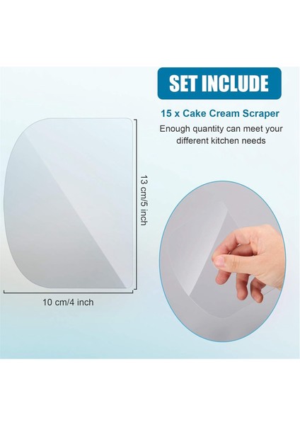 80 Adet Plastik Şeffaf Yumuşak Kazıyıcı Kek Kreması Kazıma Tabağı Pişirme Yuvarlak Kenar Kesici Elastik Pişirme Kazıyıcı (Yurt Dışından) modelleri
