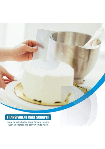 80 Adet Plastik Şeffaf Yumuşak Kazıyıcı Kek Kreması Kazıma Tabağı Pişirme Yuvarlak Kenar Kesici Elastik Pişirme Kazıyıcı (Yurt Dışından) indirimleri