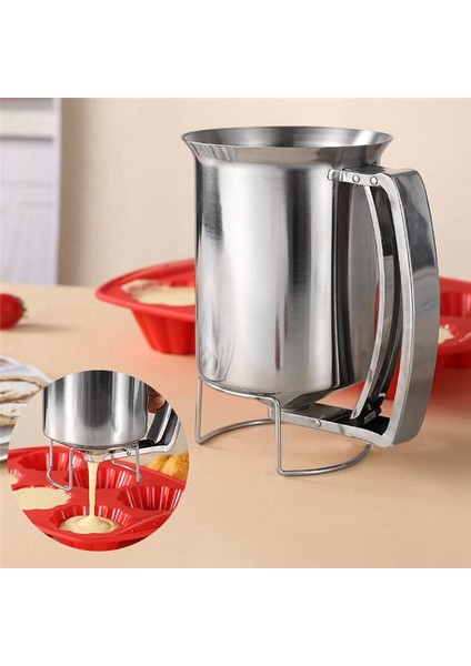 Elde Taşınabilir Paslanmaz Çelik Hamur Dağıtıcısı Kek, Kek, Hamur Dağıtıcıları Mutfak Aletleri Pişirme Unu, Macun Hunisi (Yurt Dışından) fiyatları