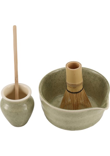 Matcha Seti, Japon Çay Seti, Ağızlı Matcha Kasesi, Matcha Tutucu, Bambu Matcha ve Bambu Kepçe Içerir (Yurt Dışından)