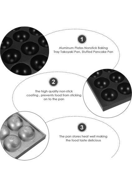 28 Delikli 4 cm Takoyaki Sıcak Plaka Yapışmaz Evde Pişirme Takoyaki Takoyaki Sadece Plaka Takoyaki Alüminyum Plakalar (Yurt Dışından)