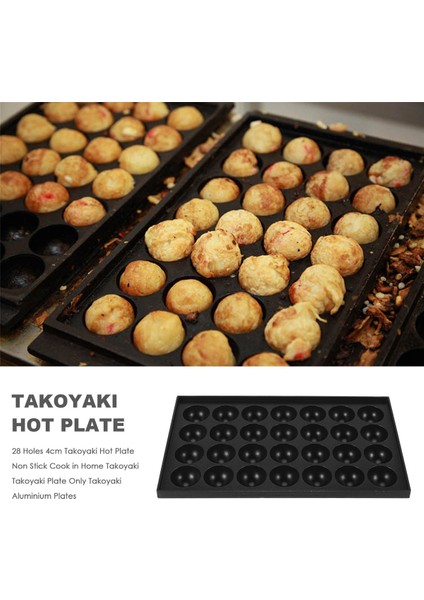 28 Delikli 4 cm Takoyaki Sıcak Plaka Yapışmaz Evde Pişirme Takoyaki Takoyaki Sadece Plaka Takoyaki Alüminyum Plakalar (Yurt Dışından) indirimleri