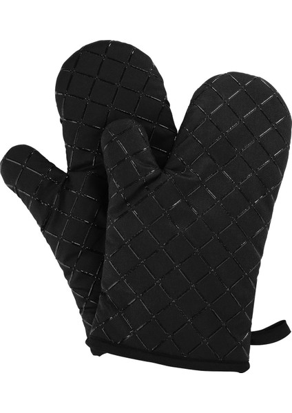 Fırın Eldiveni Kaymaz Mutfak Fırın Eldiveni Isıya Dayanıklı Pişirme Eldiveni Pişirme, Fırınlama, Barbekü Tencere Altlığı, Siyah, 1 Çift (Yurt Dışından)